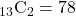 {}_{13} \mathrm{C}_2=78