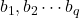 b_1,b_2\cdots b_q