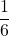 \displaystyle\frac{1}{6}