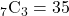 {}_7 \mathrm{C}_3=35