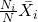 \frac{N_i}{N}\bar{X_i}