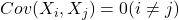 Cov(X_i,X_j)=0 (i \neq j)