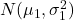 N(\mu_{1}, \sigma_{1}^{2})