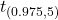 t_{(0.975,5)}