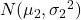 N(\mu_{2}, {\sigma_2}^{2})