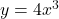 y=4x^{3}