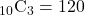 {}_{10} \mathrm{C}_3=120