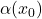 \alpha(x_0)