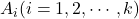 A_i(i=1, 2, \cdots, k)