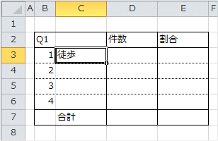 OFFSET関数の確定