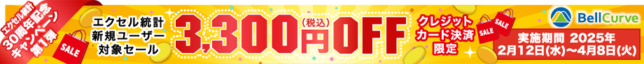 【エクセル統計30周年】新規ユーザー対象SALE