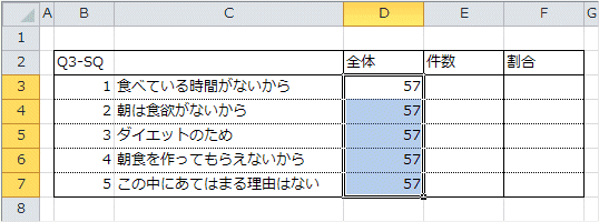 全体の算出 全体の算出